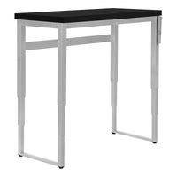 Computer Desk, Home Office, Standing, Adjustable, 48"L, Work, Laptop, Black Laminate, Grey Metal, Contemporary, Modern Black Particle Board