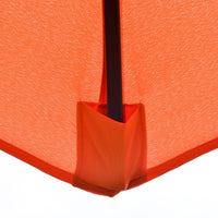 Outsunny 9Ft 3 Tiers Patio Umbrella Outdoor Market Umbrella With Crank, Push Button Tilt For Deck, Backyard And Lawn, Orange Orange Polyester