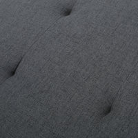 Storage Ottoman Dark Gray Fabric
