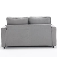 3 In 1 Upholstered Futon Sofa Convertible Sofa Bed,Foldable Tufted Loveseat With Pull Out Sleeper Couch Bed,Folding Mattres Beautiful Seat Daybed W Side Pockets And Cup Holder, Light Gray Light Gray Foam Fabric