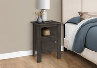 Accent Table, Side, End, Nightstand, Lamp, Storage, Living Room, Bedroom, Brown Laminate, Transitional Oak Particle Board