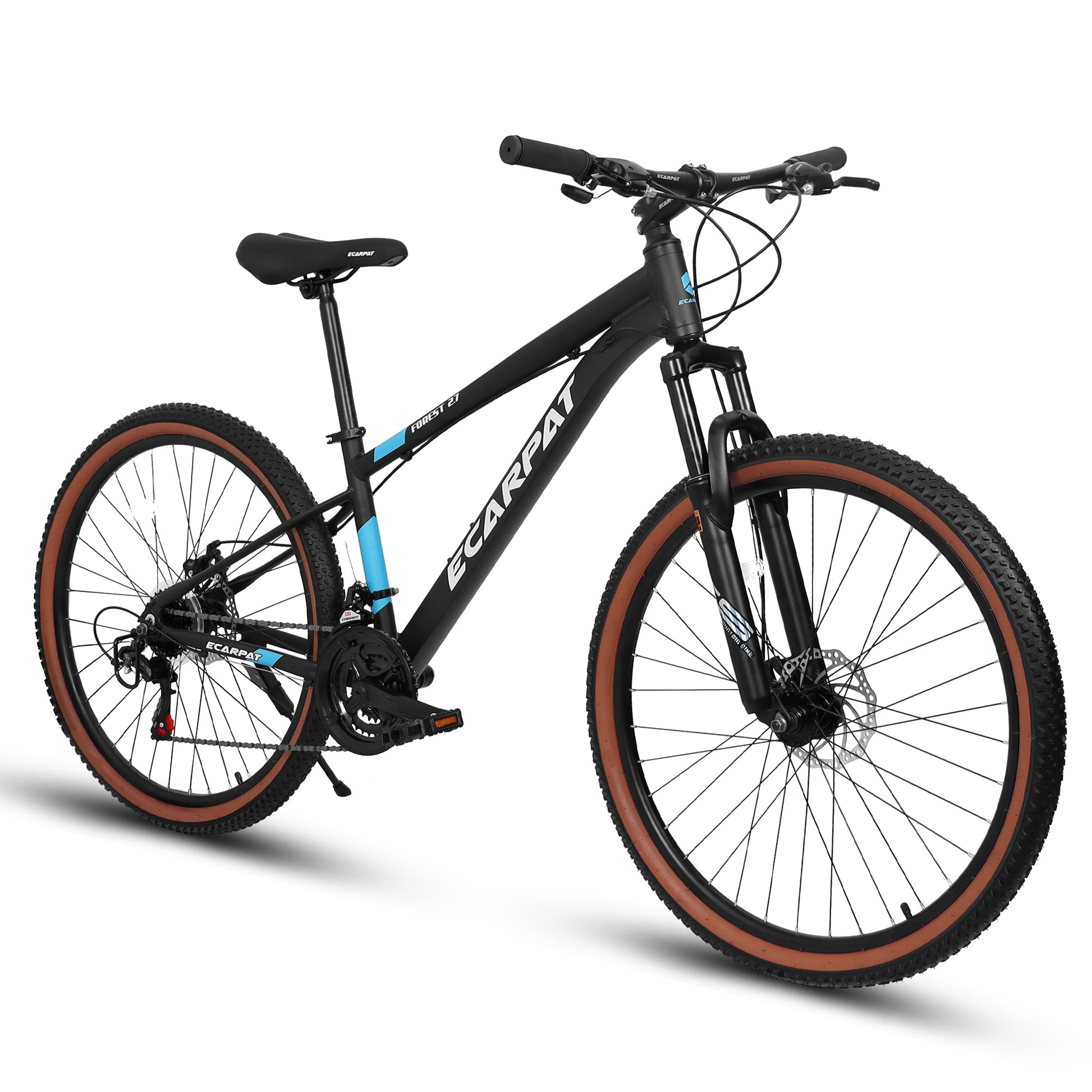 A27302 27 Inch Wheel Mountain Bike, 21 Speed Disc Brake Trigger Transmission, Aluminum Frame Unisex Mountain Bike Black,Blue Aluminium