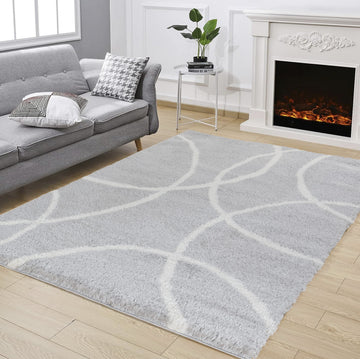 Loft Shag Gc Czy1002 Grey 5 Ft. 3 In. X 7 Ft. Shaggy Area Rug Grey Polyester