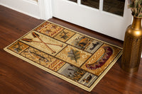 Woodland Gc Rst5001 Multi 7 Ft. 10 In. X 10 Ft. 3 In. Lodge Area Rug Cream Polypropylene