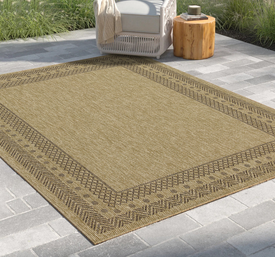 Earth Gc Ntl1007 Jute Mocha 7 Ft. 10 In. X 10 Ft. 3 In. Indoor Outdoor Area Rug Natural & Light Brown Polyester Polypropylene