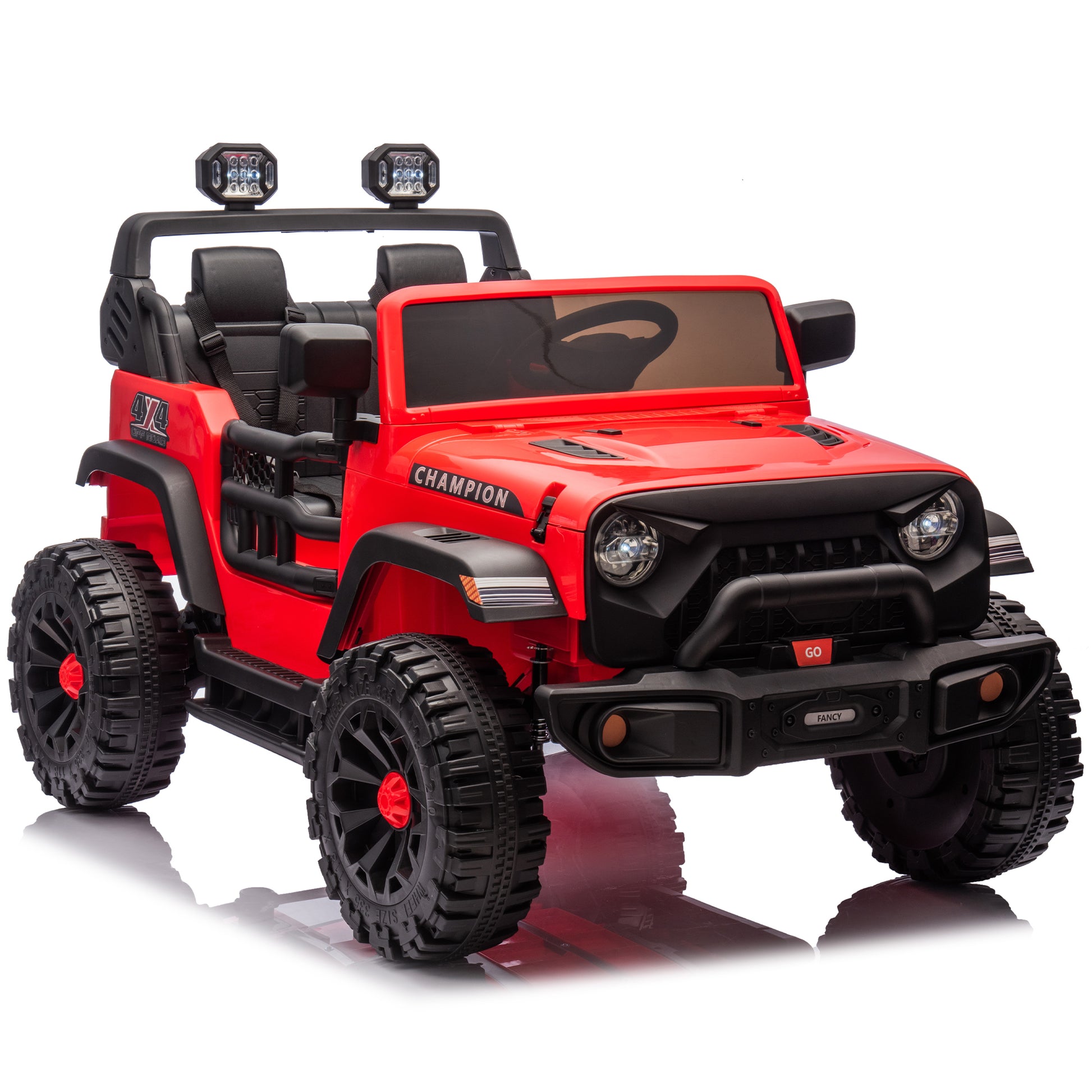 24V Two Seater Kids Ride On Electric Car W Parents Control,Seat Width 19.69In,400W Motor,Four Wheel Suspension,Light&Searchlight,Usb,Mp3,Bluetooth,Provide A Speed Of 1.86 4.35Mph For Kids Of 3 . Red