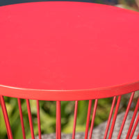 Lassen 16" Side Table Red Iron