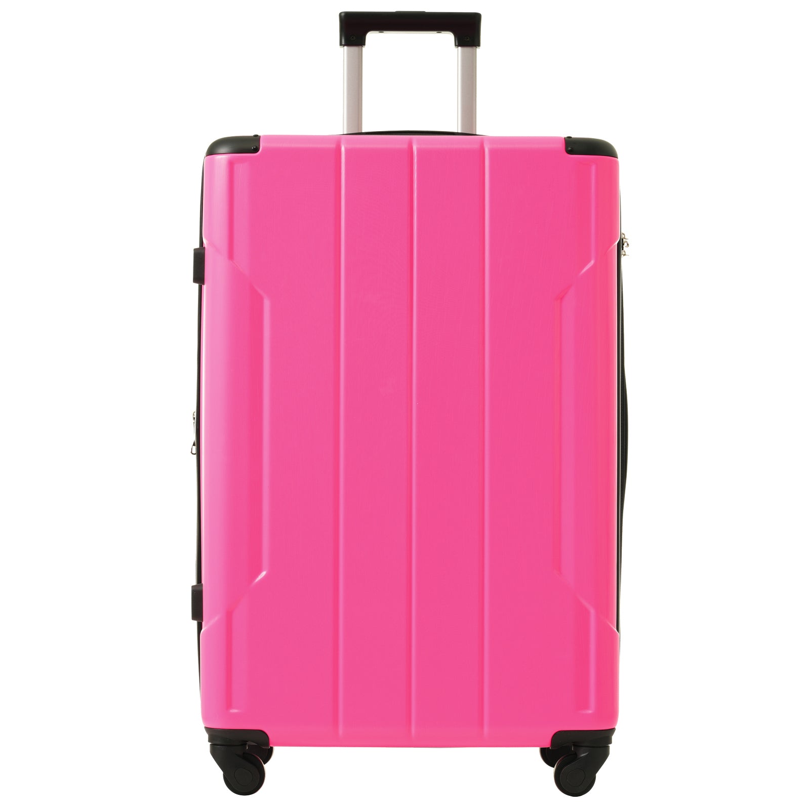 Hardshell Luggage Sets 3 Pcs Spinner Suitcase With Tsa Lock Lightweight 20''24''28'' Rose Red Abs