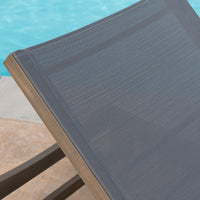 Summerland Chaise Lounge Dark Grey Mesh Dark Grey Aluminum