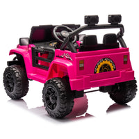 12V Kids Ride On Electric Car W Parents Control,Dual Drive, Four Wheel Suspension,With Music,Bluetooth,Mp3,Usb,With Headlights, Steering Wheel Quick Release,Slow Start For Kids Aged 3 8. Pink 50 99 Lbs Polypropylene