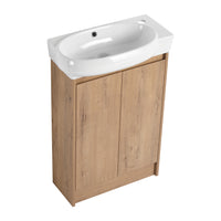 23" Freestanding Bathroom Vanity With Sink, Soft Close Doors Imitative Oak Bathroom Modern Plywood