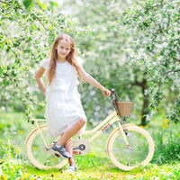 Multiple Colors,Girls Bike With Basket For 7 10 Years Old Kids,20 Inch Wheel ,No Training Wheels Included Cycling Yellow Garden & Outdoor Carbon Steel