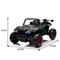 24V Two Seater Kids Ride On Electric Car W Parents Control,Seat Width 20.47In,2Wd,Four Wheel Suspension,The Police Car With A Megaphone,Power Display,Bluetooth,Mp3,Usb Tf,Music,Led Lights For Kids. Black Polypropylene