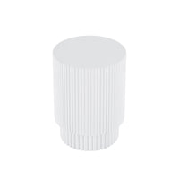 19.9 Inch H Shaped Barrel Coffee Table, Nordic Style, Simple Design, Suitable For Indoor And Outdoor Use, Made Of Magnesium Oxide, Suitable For Living Room, Bedroom Or Garden Sofa White Black