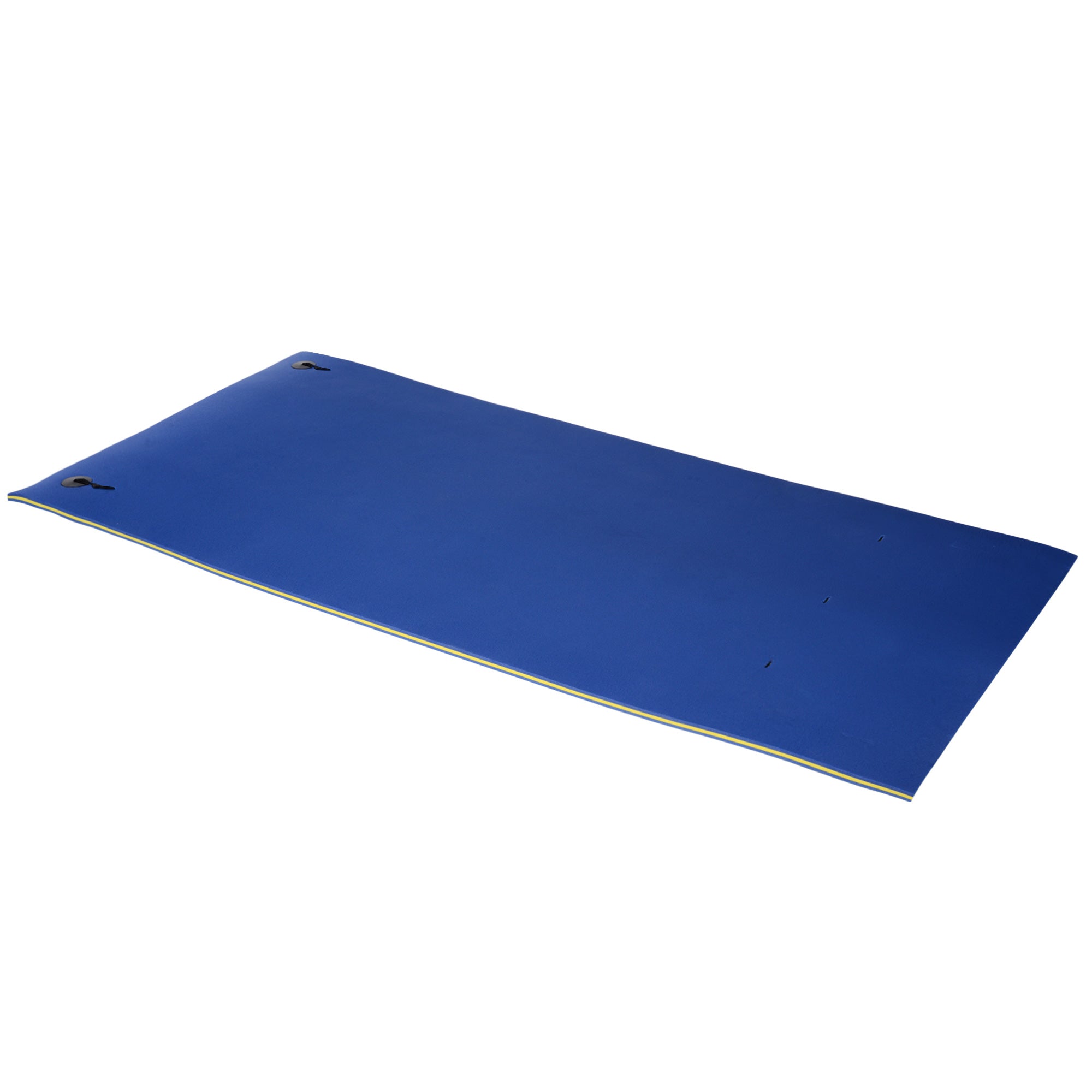 Homcom 10' X 5' Floating Mat, 3 Layer Swimming Pool Floating Water Mat Portable Foam Raft, Thick And Durable Water Activities Mat For Lake, Oceans, Blue Blue Plastic