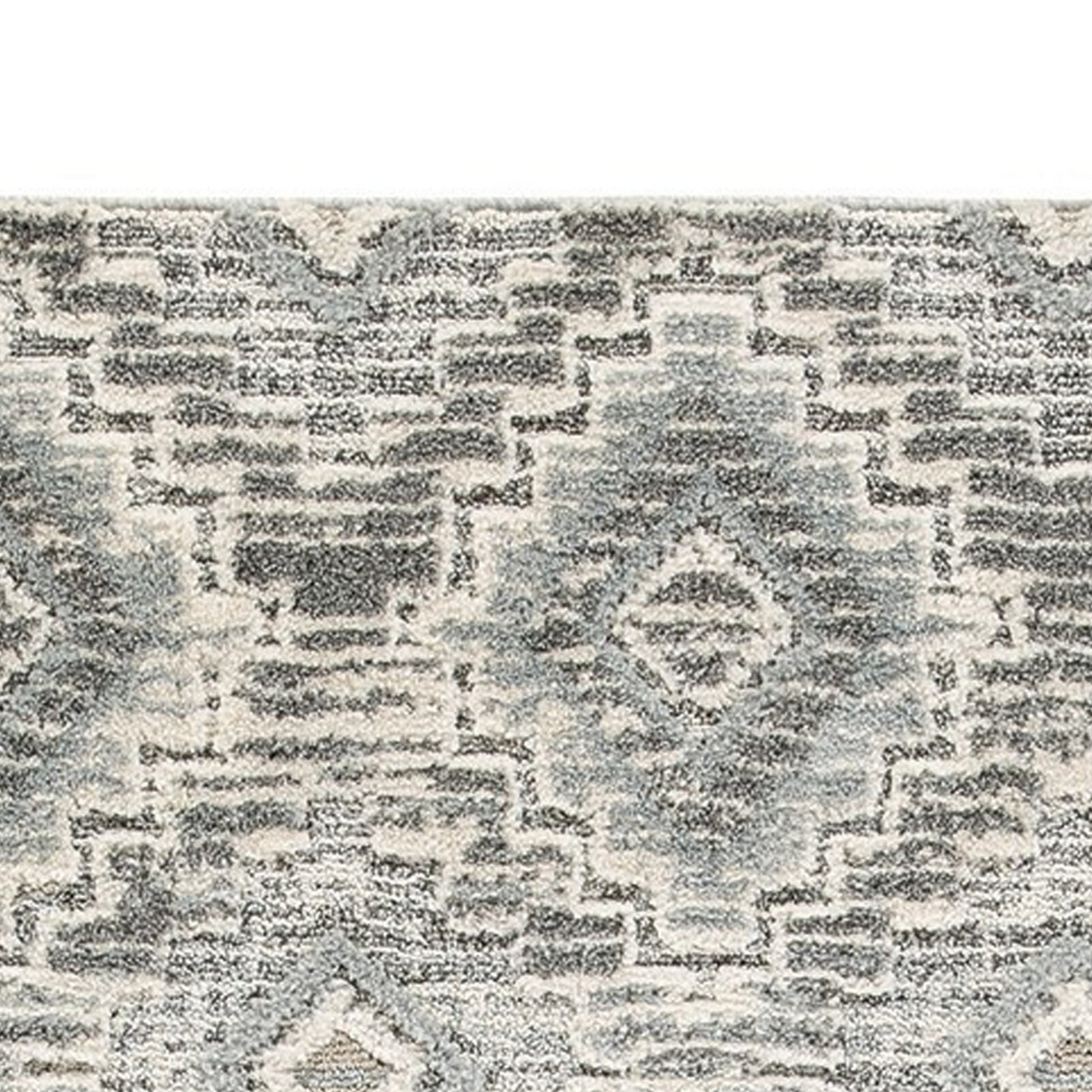 Ari 5 X 7 Modern Area Rug, Diamond Pattern, Soft Fabric, Cream, Gray Grey Cream Fabric