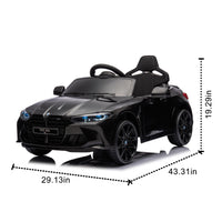 Bmw M4 12V Kids Ride On Toy Car 2.4G W Parents Remote Control,Three Speed Adjustable,Power Display, Usb,Mp3 ,Bluetooth,Led Light,Story,A Handle With Wheels And A Pull, Easy To Carry Black