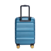 Carry On Luggage Airline Approved18.5" Carry On Suitcase With Tsa Approved Carry On Luggage With Wheels Carry On Bag Hard Shell Suitcases, Blue Blue Abs Pc