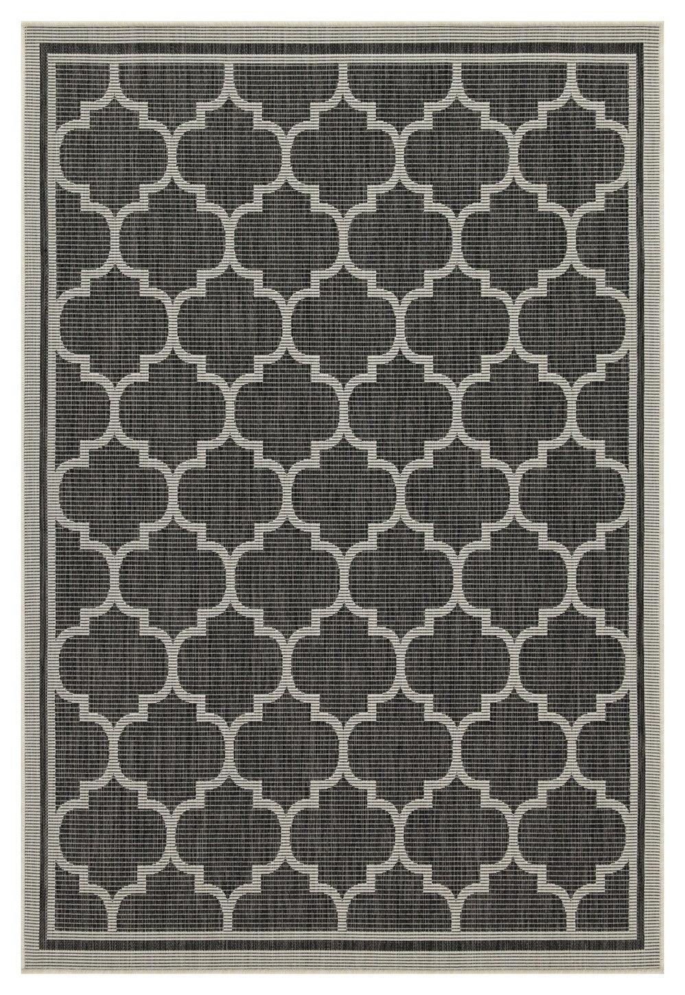 Sunshine Gc Har2005 Anthracite 7 Ft. 10 In. X 10 Ft. 3 In. Indoor Outdoor Area Rug Anthracite Polyester Polypropylene