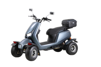 Electric Mobility Recreational Travel Scooter For Adults,Mobility Scooters For Seniors, 4 Wheel Powered Mobility Scooters Matte Black Abs Pc