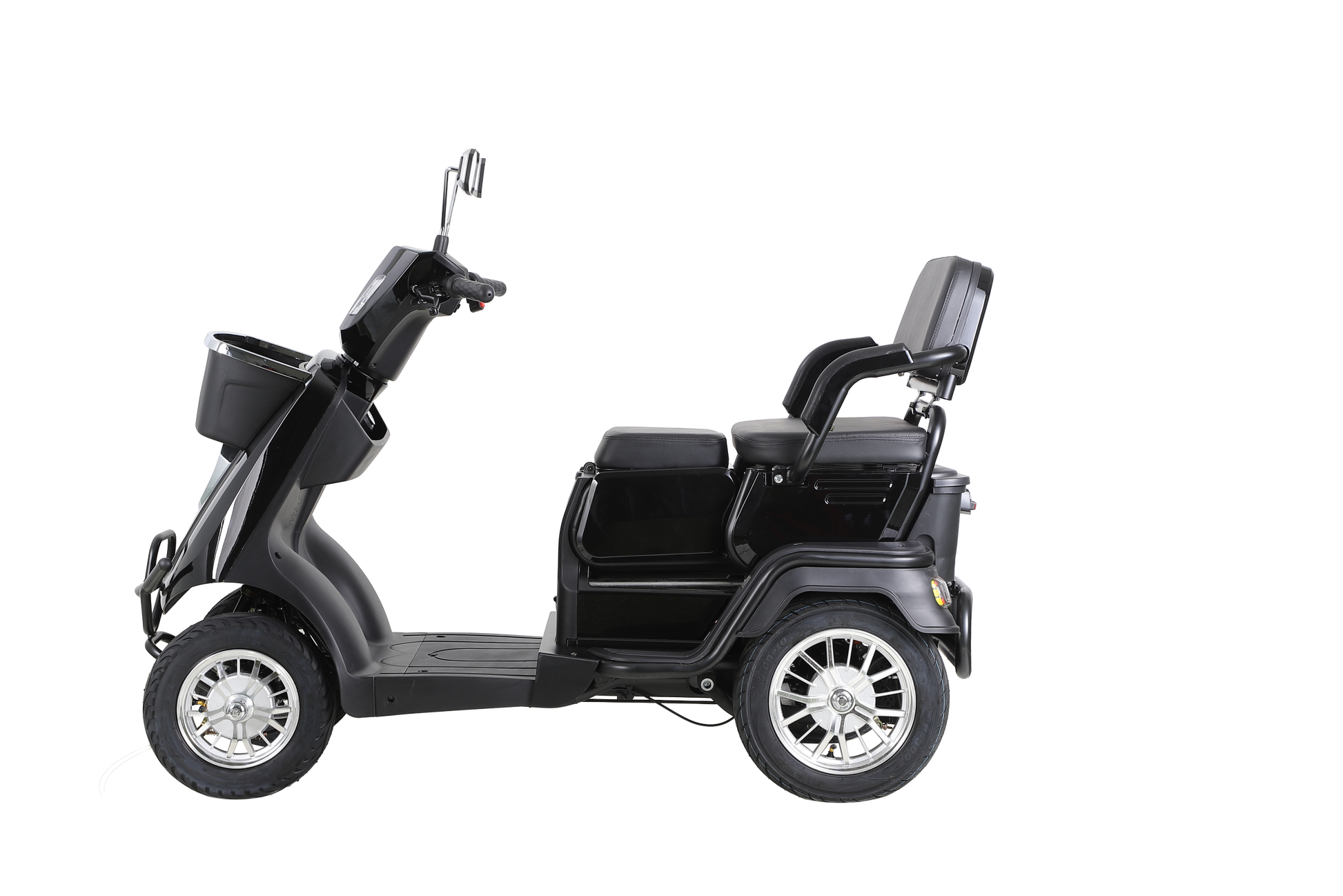 Heavy Duty 4 Wheel Mobility Scooters For Seniors & Adults 500Lbs Capacity Black Abs Pc