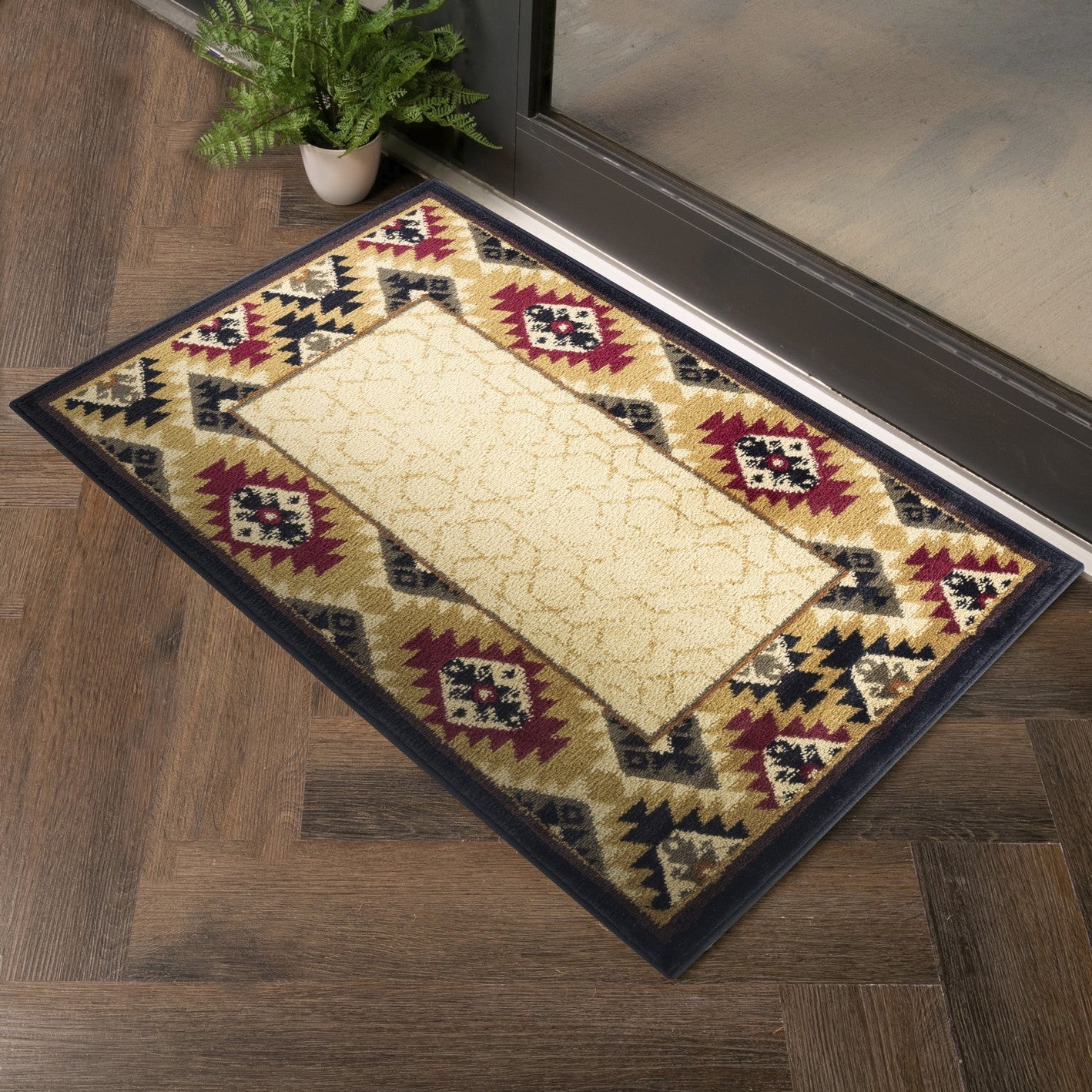 Tribes Gc Yls4007 Cream 7 Ft. 10 In. X 10 Ft. 3 In. Southwest Area Rug Cream Polypropylene