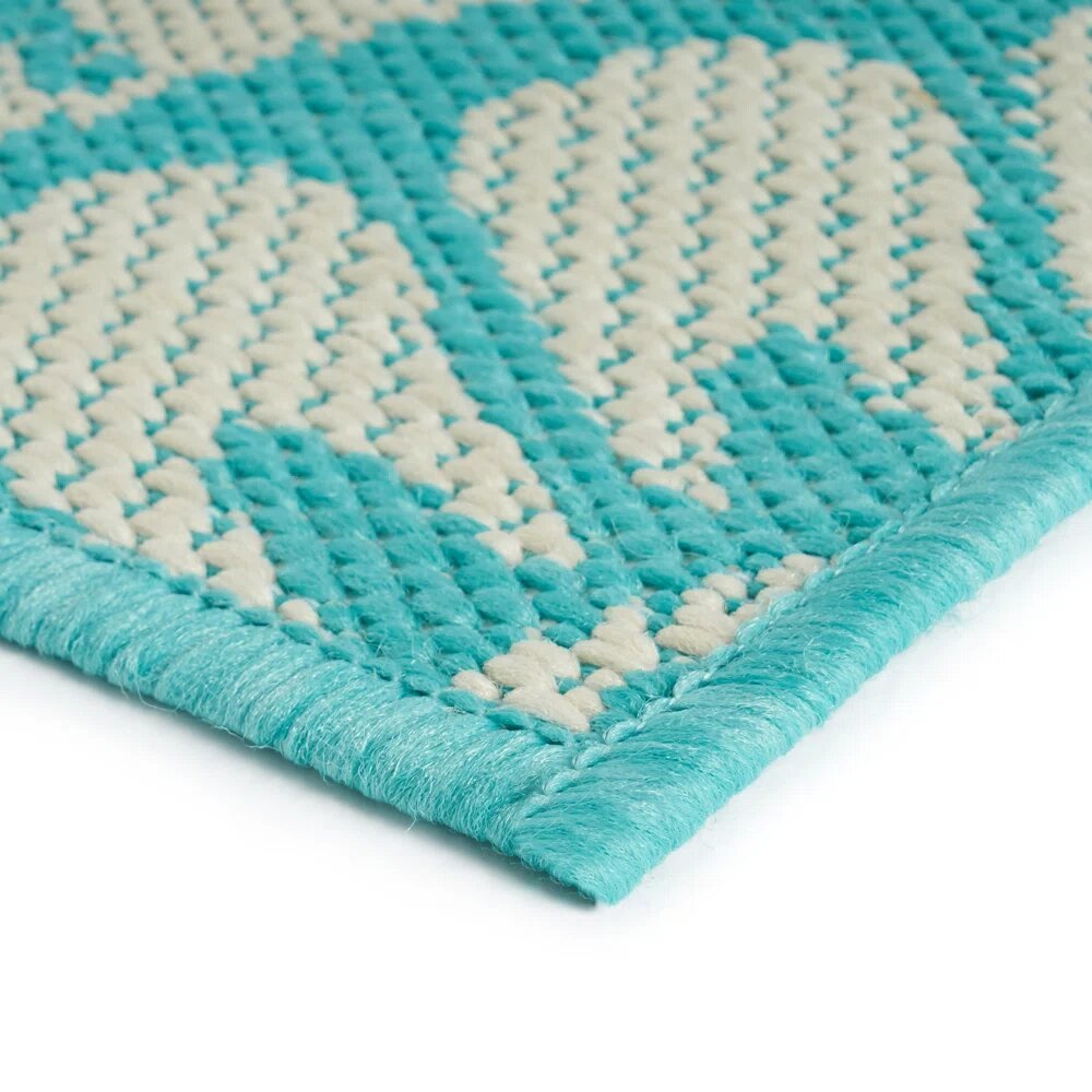 1332G 5'3" X 7' Rug Teal Multi Polypropylene