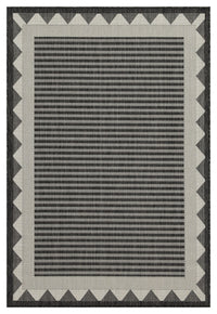 Sunshine Gc Har2014 Anthracite 5 Ft. 3 In. X 7 Ft. 3 In. Indoor Outdoor Area Rug Anthracite Polyester Polypropylene