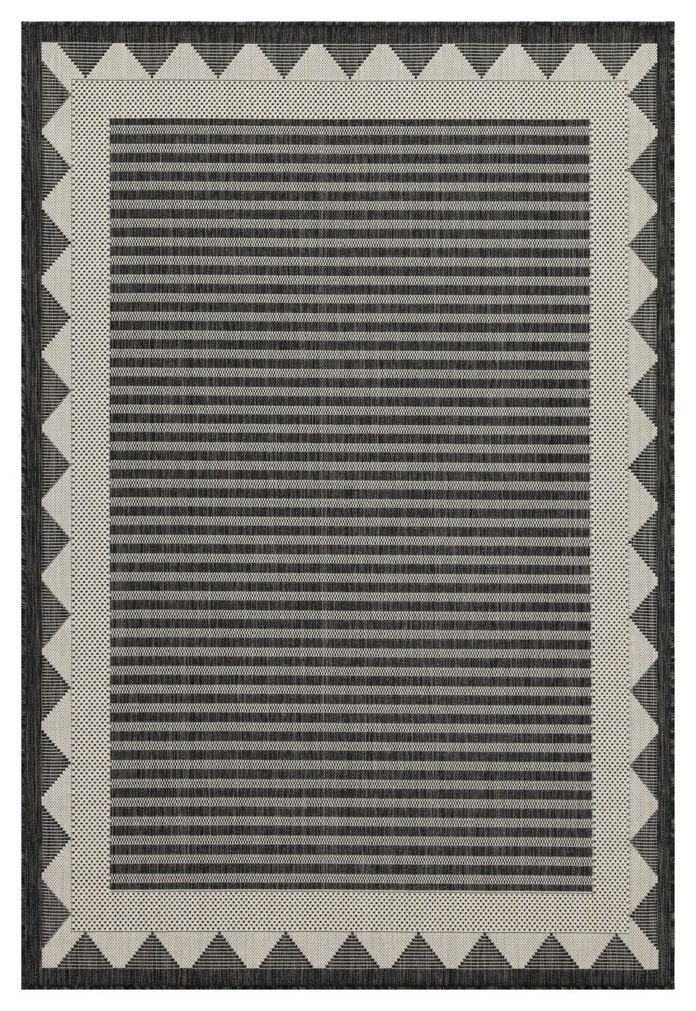 Sunshine Gc Har2014 Anthracite 7 Ft. 10 In. X 10 Ft. 3 In. Indoor Outdoor Area Rug Anthracite Polyester Polypropylene