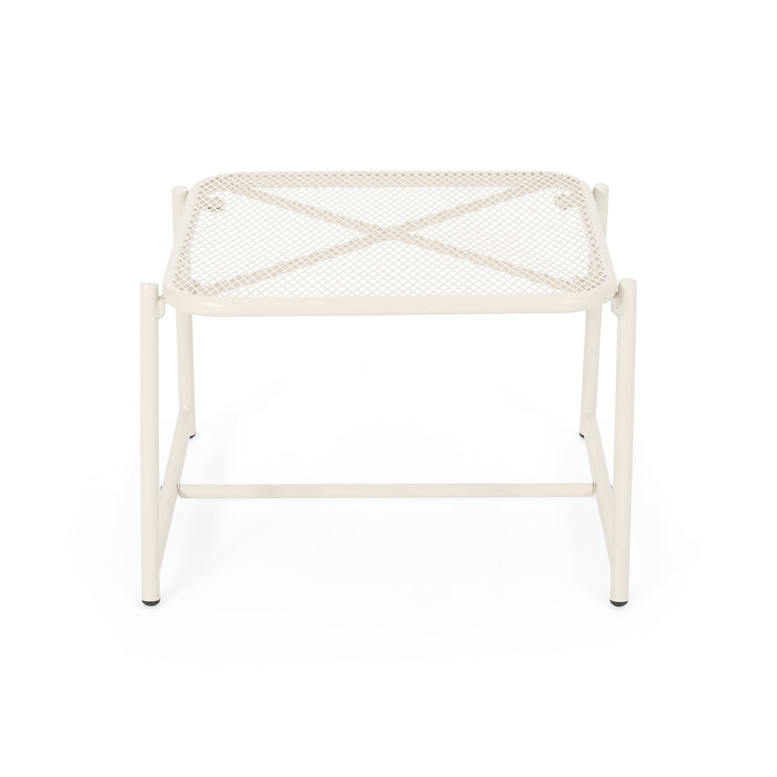 Kincaid 13"H Side Table Matte White Iron