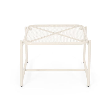 Kincaid 13"H Side Table Matte White Iron