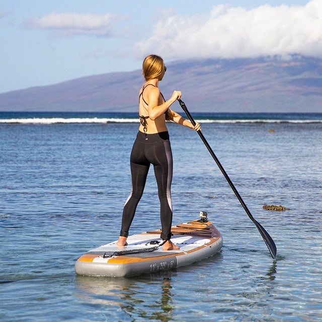 Inflatable Stand Up Paddle Board 11'X34"X6" With Accessories Water Sports Dark Grey Anti Slip Garden & Outdoor American Design,Beach Multifunctional Pvc