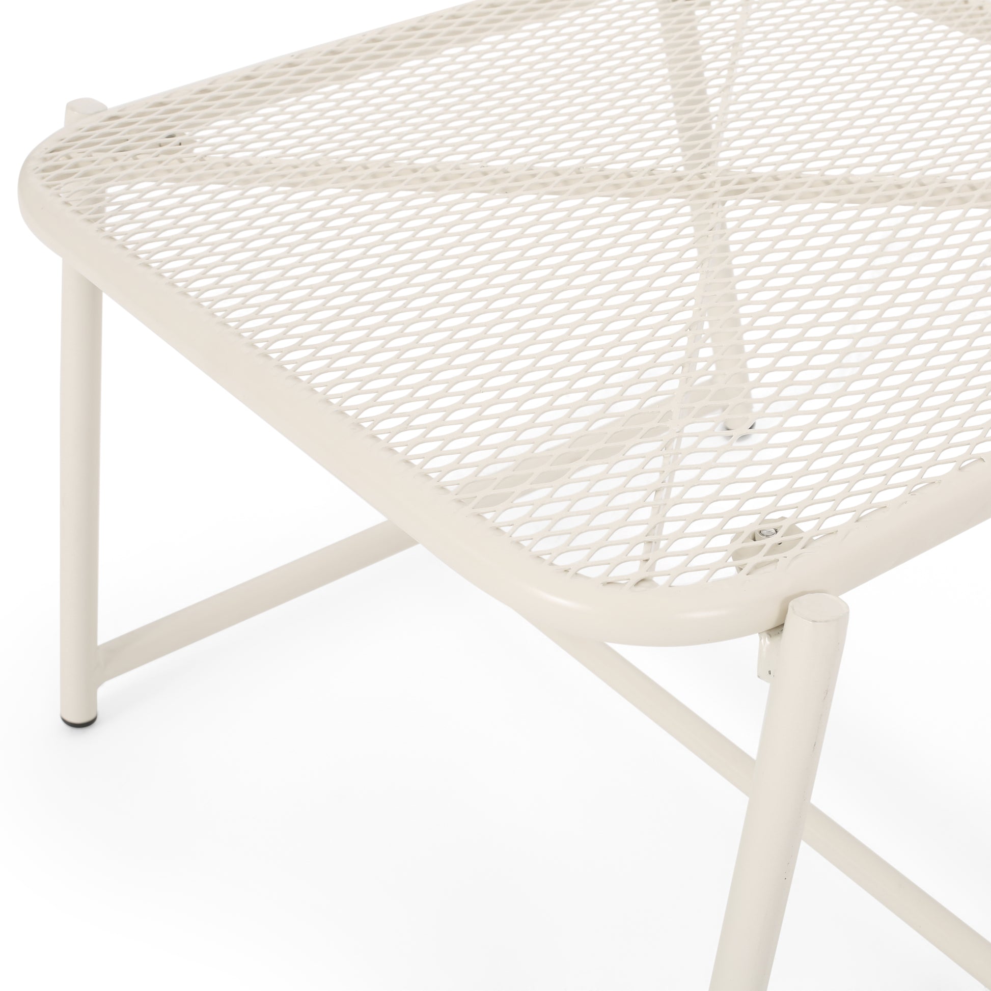 Kincaid 13"H Side Table Matte White Iron