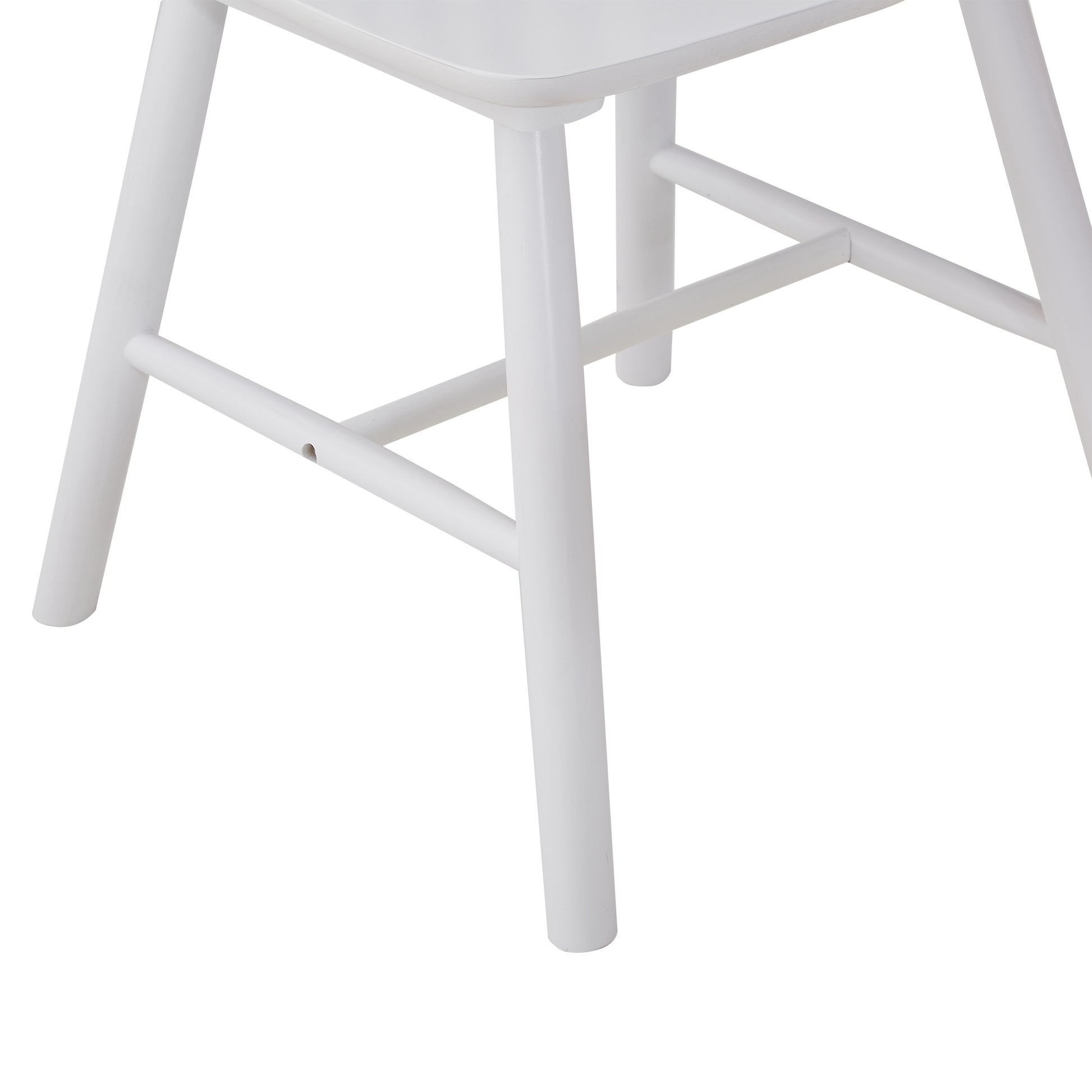 4 Pieces Of Dining Chair,White, Rubber Wood Material, Dining Chair, Solid Wood Chair, Solid Wood Dining Table Chair, Living Room Chair, Simple And Natural White Rubber Wood