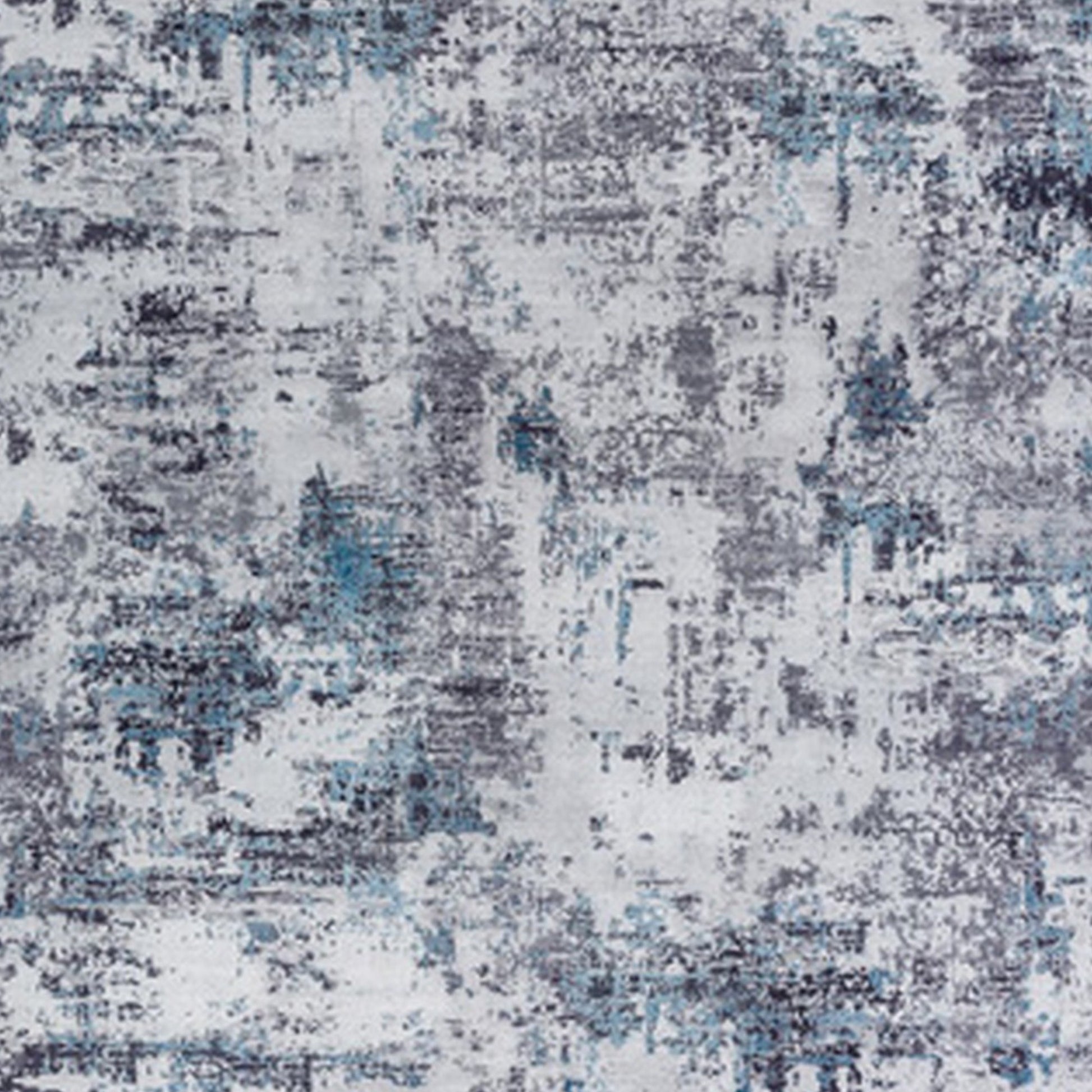 Keli 5 X 7 Modern Area Rug, Abstract Art Design, Soft Fabric, Gray, Blue Blue Gray Fabric