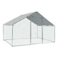 Xpt033 Outdoor Chicken Coop Metal Big Space 10*6*6Ft Silver Grey Metal