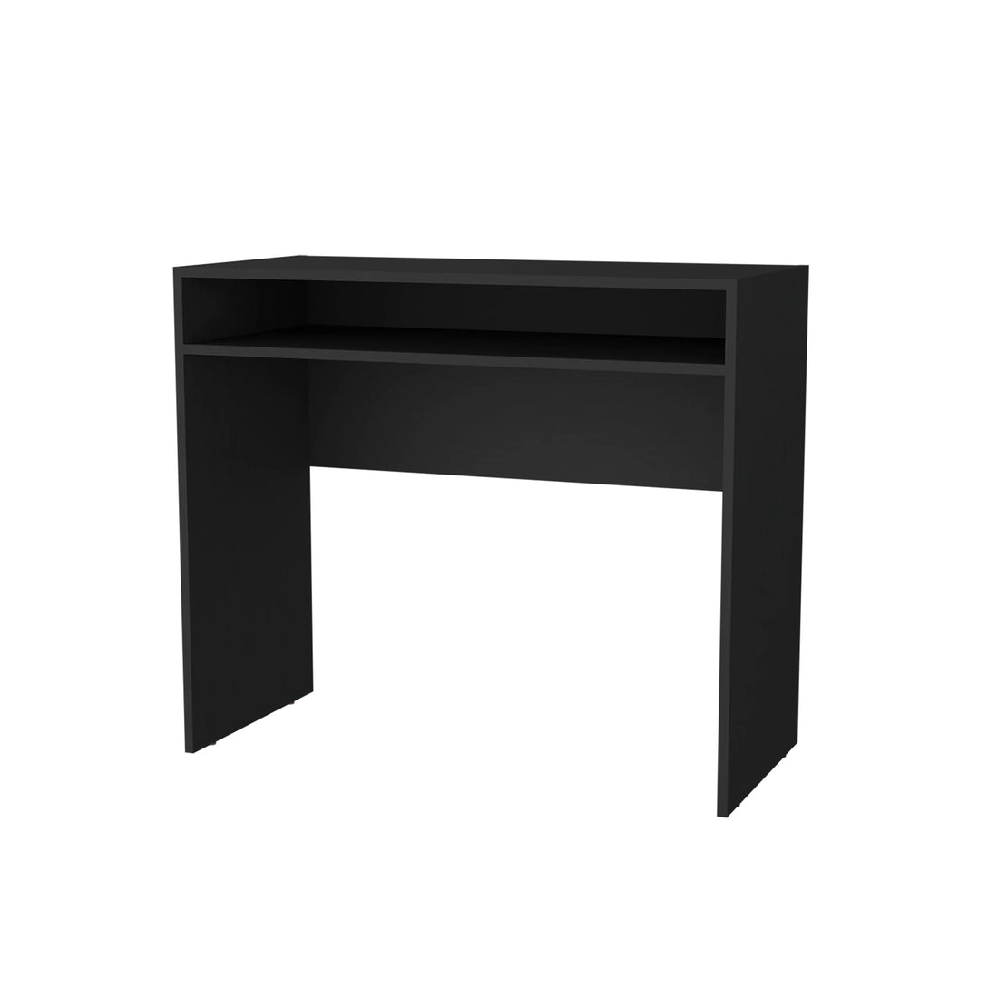 Black Desk With Storage Black Office Melamine