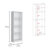 2 Piece Bookcase Living Room Set, Storage Cabinet, 42" Wide And 9 Shelves White Freestanding Matte White White Office Modern Particle Board