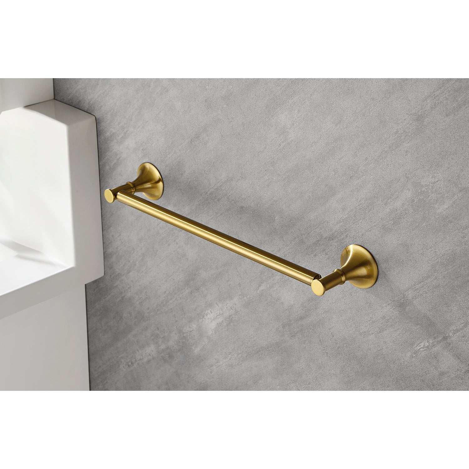 6 Piece Brass Bathroom Towel Rack Set Wall Mount Brushed Gold Brass