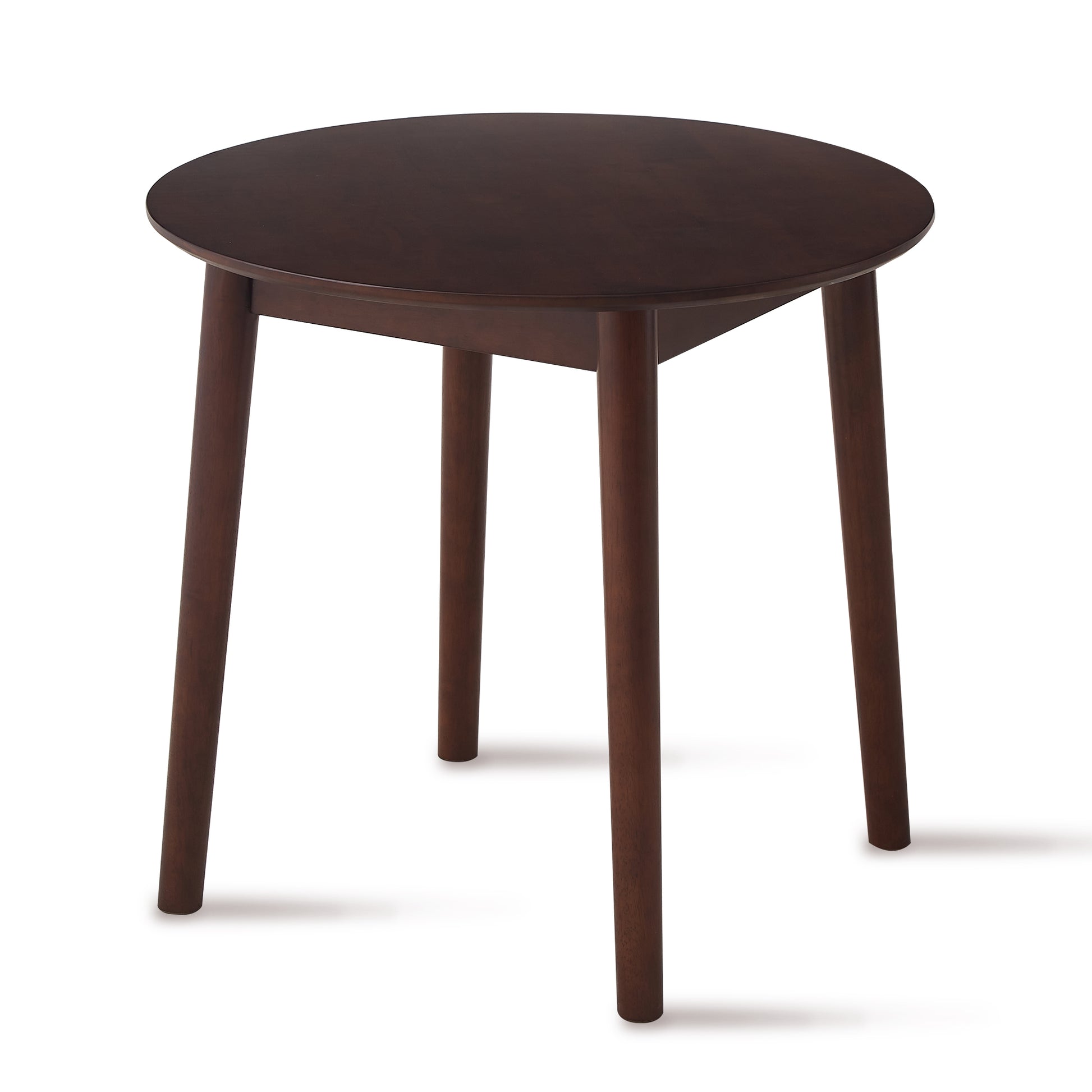 Walnut Round Table, All Solid Wood, Can Sit 2 4 People Diameter 31.5 Inches Walnut Rubber Wood