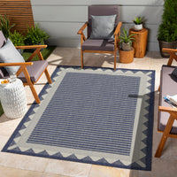 Sunshine Gc Har2013 Blue 7 Ft. 10 In. X 10 Ft. 3 In. Indoor Outdoor Area Rug Blue Polyester Polypropylene