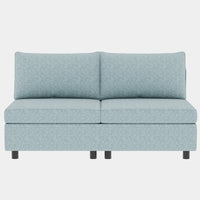 Love Seat Couches, Chaise Longue Mid Century Modern Sofa Couch With Storage For Small Spaces, Living Roombedroom Antique Blue Fabric