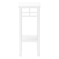 Accent Table, Side, End, Plant Stand, Square, Living Room, Bedroom, White Laminate, White, Contemporary, Modern White Mdf