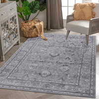 6X9 Grey Oriental Non Shedding Living Room Bedroom Dining Home Office Stylish And Stain Resistant Area Rug Grey Polyester