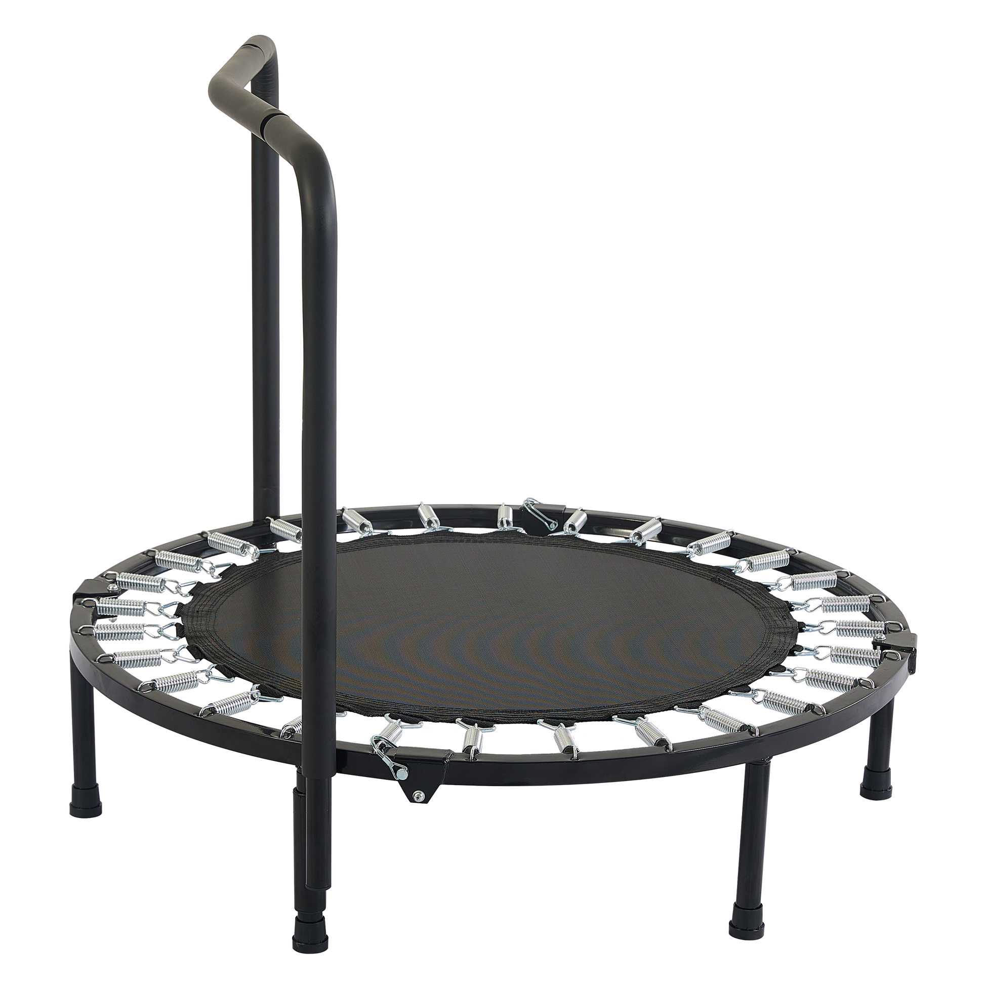 Xtp009 Assembled Children'S Trampoline Happy Expression Outdoor And Indoor Dual Use Monkey Black And Red Foldable Iron Tube For Kids Age 3 7 Yellow Black Steel