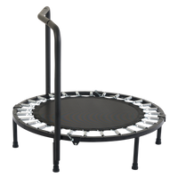 Xtp009 Assembled Children'S Trampoline Happy Expression Outdoor And Indoor Dual Use Monkey Black And Red Foldable Iron Tube For Kids Age 3 7 Yellow Black Steel