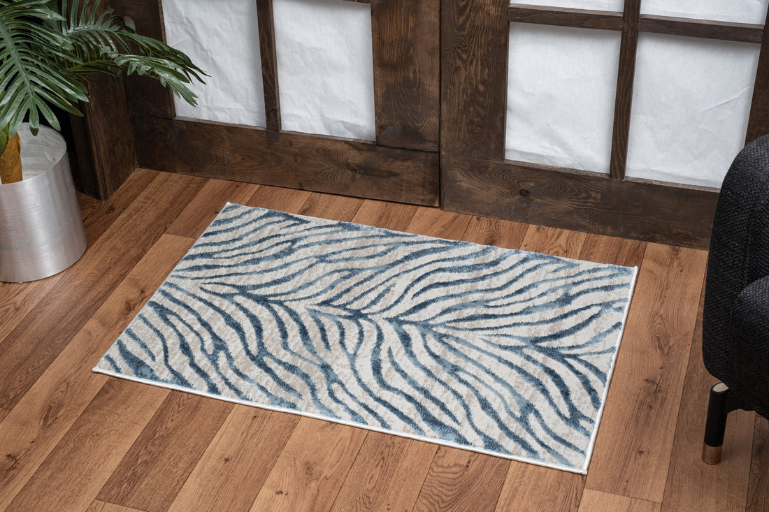 Elegance Gc Cnc6006 Blue 2 Ft. X 3 Ft. Area Rug Blue Polyester