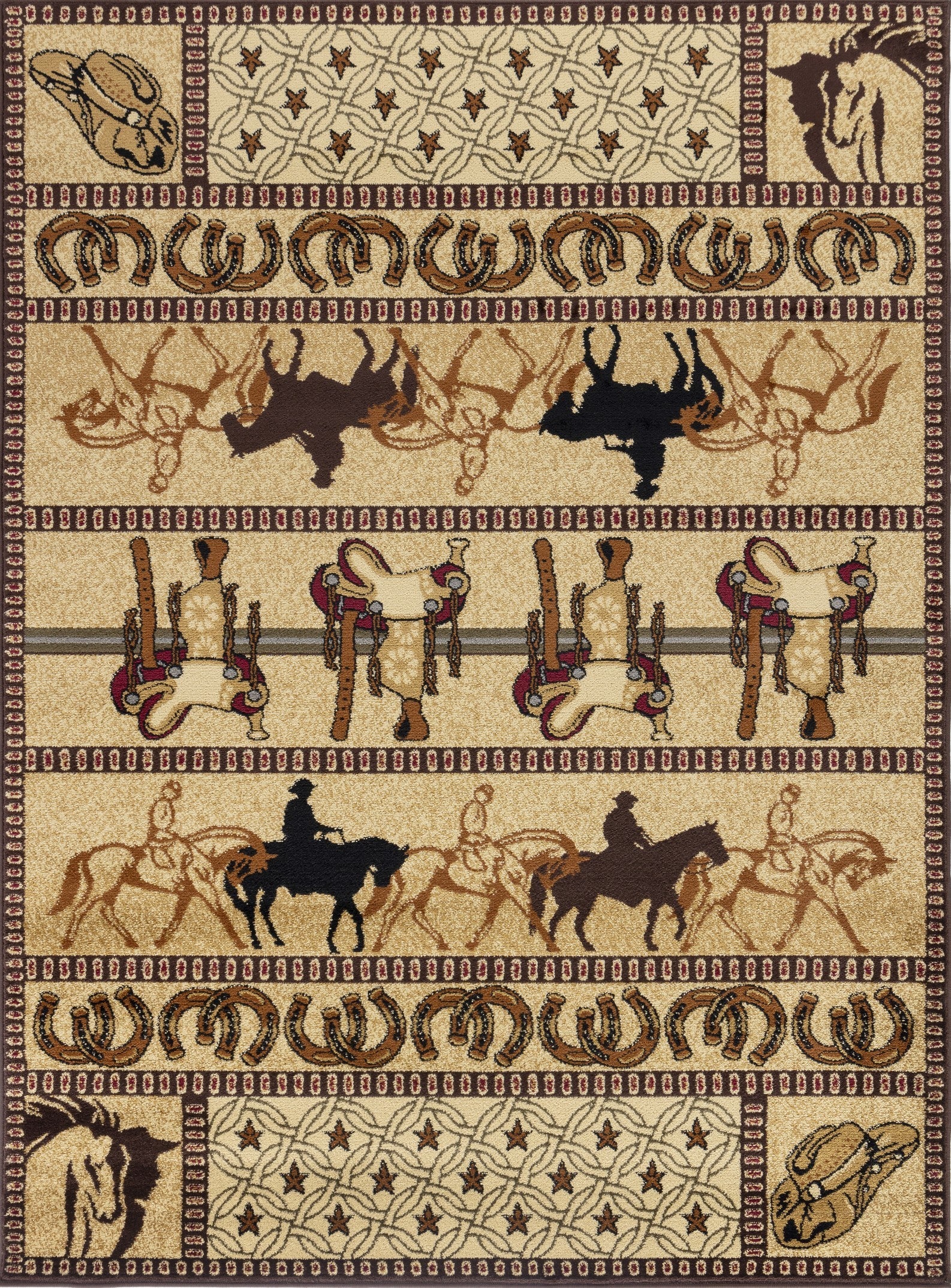 Tribes Gc Yls4009 Beige 5 Ft. 3 In. X 7 Ft. 3 In. Southwest Area Rug Beige Polypropylene