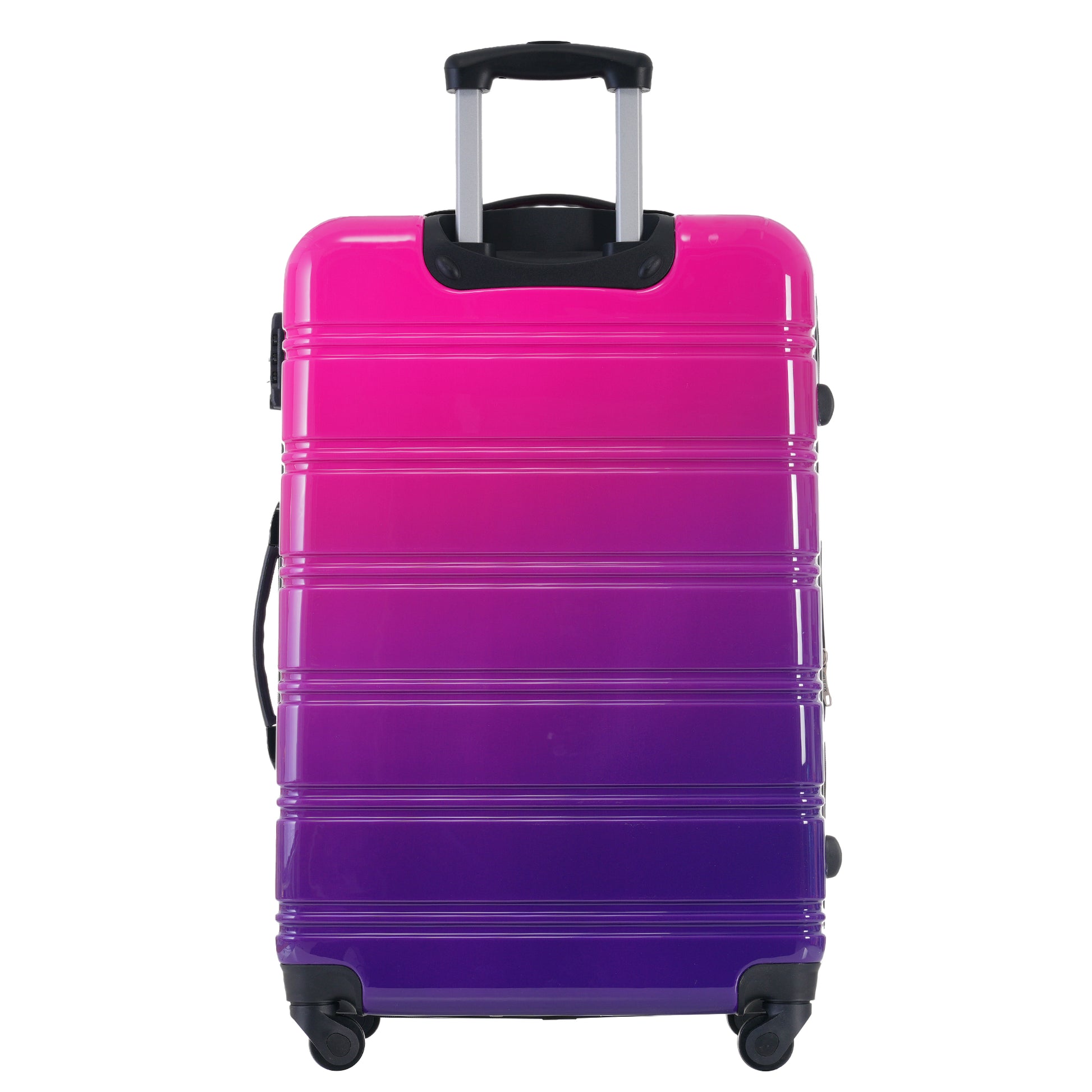 Hardshell Luggage Sets 3 Piece Gradient Color Expandable Suitcase With Spinner Wheels And Tsa Lock Lightweight 20" 24" 28" Available,Purple And Pink Multicolor Purple Abs