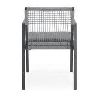 Outdoor Dining Set, Dining Chair Set Of 6 Aluminum Dining Table, Gray Black Black Grey Aluminum